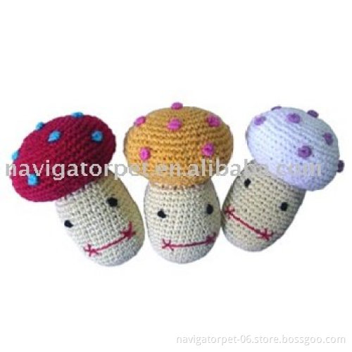 Colorful Pet Crochet Toy (Mushroom Baby)